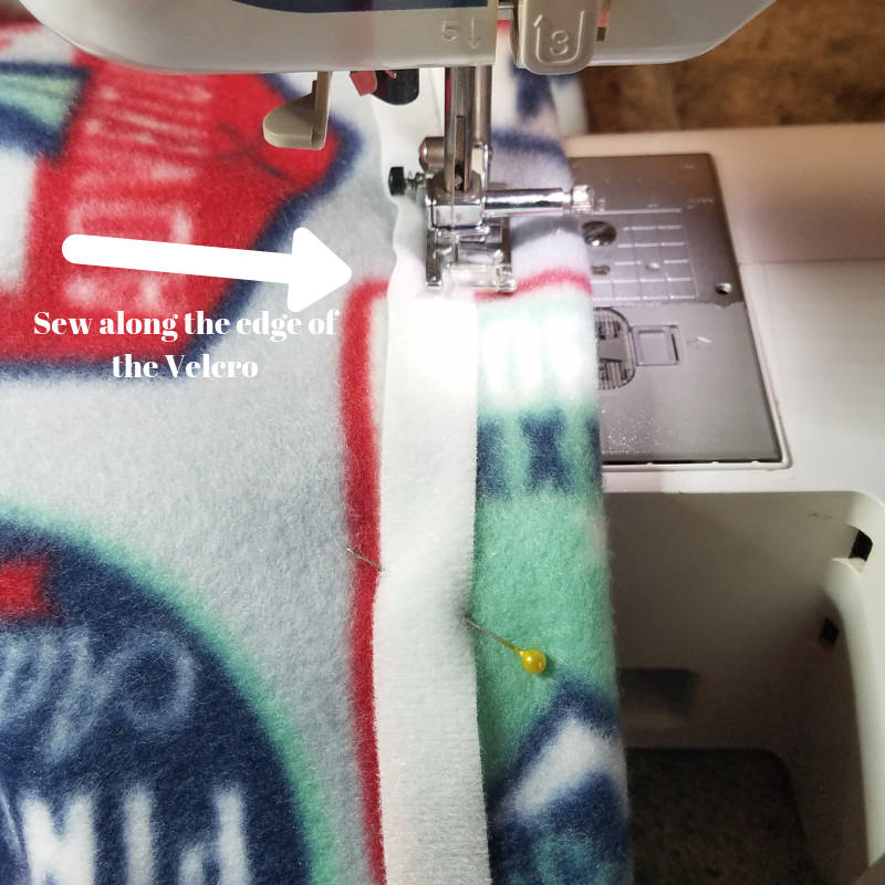 Sewing velcro