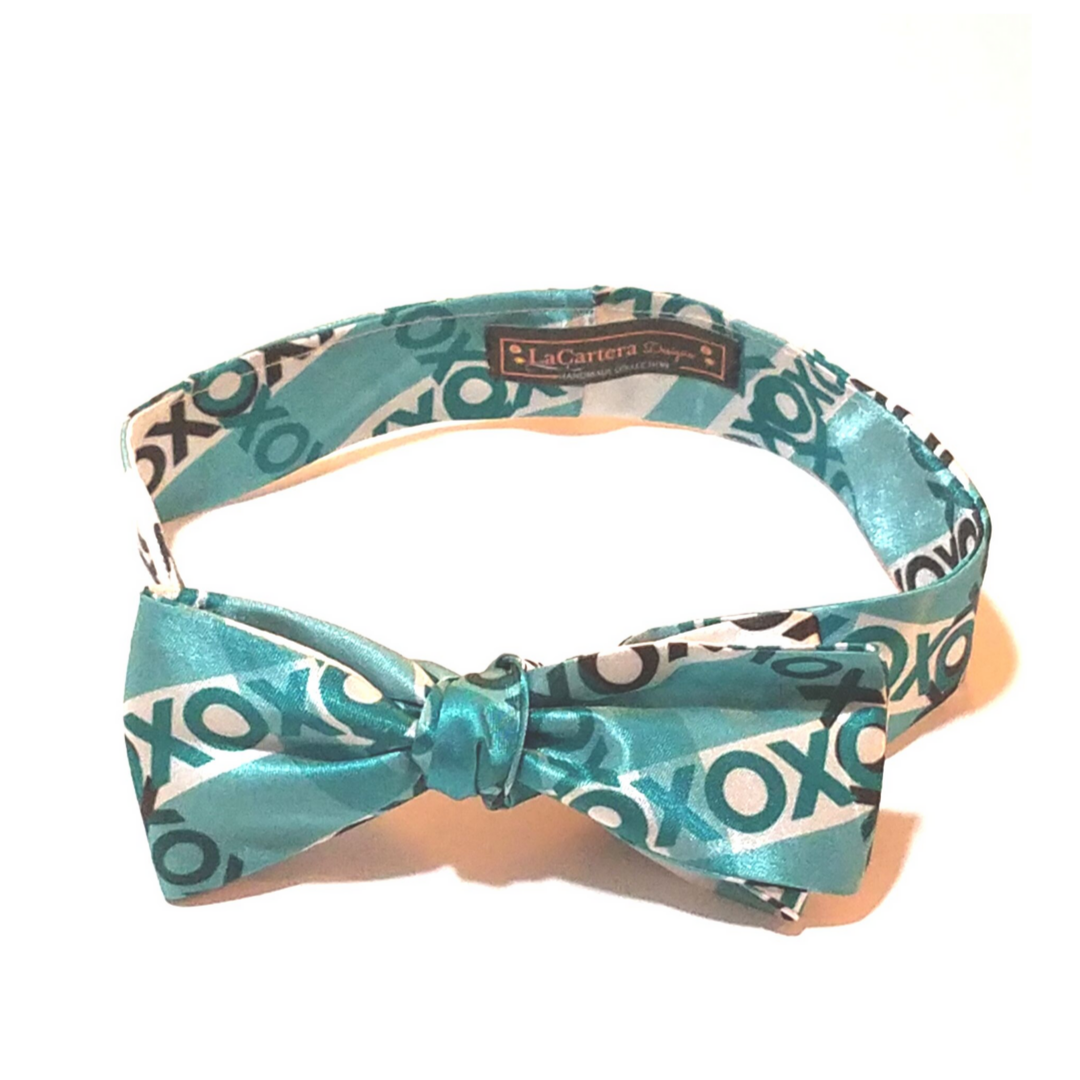Satin Teal Bowtie